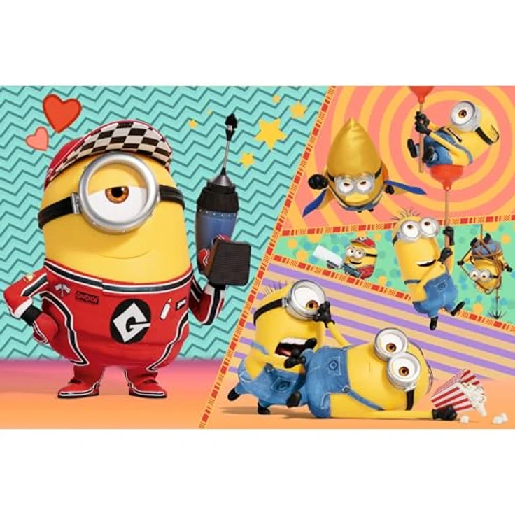 Trefl Puzzle 60 Minions, 3-in-1 Puzzle für Kinder, leuchtende Farben, fördert Konzentration und Phantasie – Bild 2
