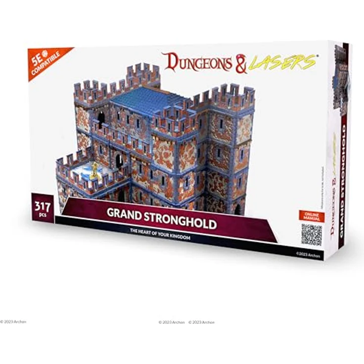 Archon Studio Dungeons & Lasers: Grand Stronghold, Spiel Zubehör mit doppelseitigen Wänden und integriertem Gitter, manuelle Montage erforderlich – Bild 1
