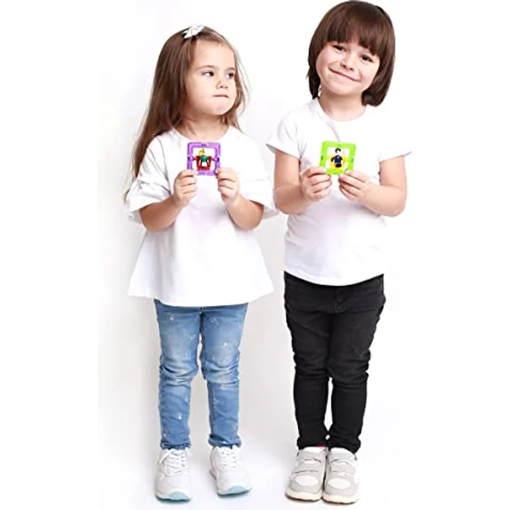 MK MAGNIKON Magnetische Bausteine Ersatzset, universell kompatibles Kinderspielzeug ab 3 Jahre, Montessori Motorikspielzeug für kreative Bauprojekte – Bild 4