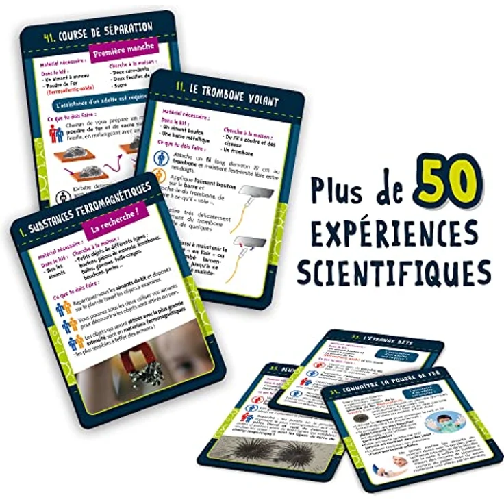 Lisciani I'm A Genius Magnetismus, Experimentierkasten mit über 50 wissenschaftlichen Experimenten zu Magnetismus und Magnetfeldern für Kinder von 7 bis 12 Jahren, inkl. Lupe Charm und umfassendem Handbuch – Bild 4