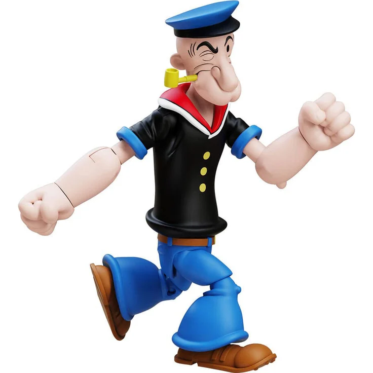 Boss Fight Studio Popeye Actionfigur Wave 03, detailgetreue Sammelfigur, 1st Appearance mit schwarzem Shirt, 10-15 cm, inklusive Zubehör