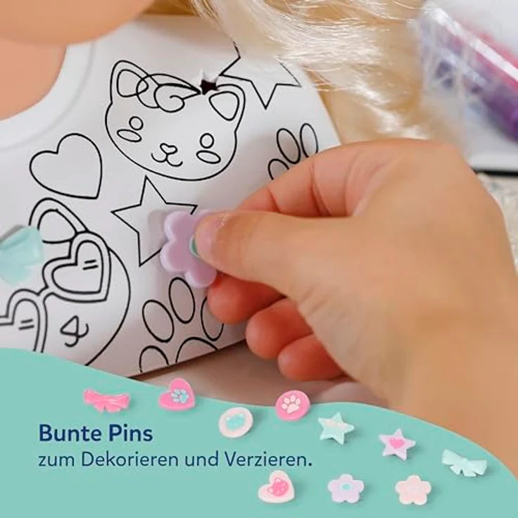 BABY Born Stylingkopf Kreativ, Frisieren und Bemalen mit abwaschbaren Markern, über 20 Accessoires – Bild 5