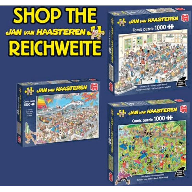 Jan van Haasteren At the Beach, 1500 Teile Comic Puzzle in limitierter Auflage mit detailreicher Strandszene und humorvollen Charakteren – Bild 8