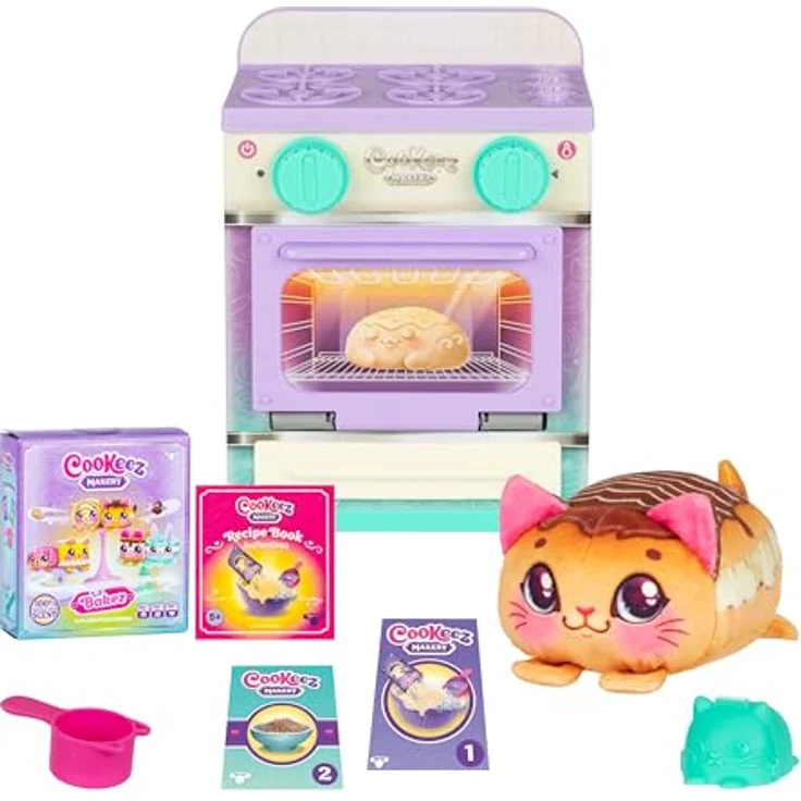 COOKEEZ MAKERY Lil’ Bakez – Backofen-Spielset „Kuschelige Kreationen“, inkl. 1 Plüschtier, Backzubehör und Rezeptbuch, für Kinder ab 5 Jahren – Bild 1
