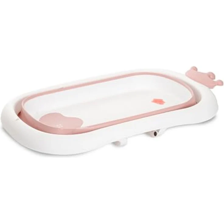 Lorelli Babybadewanne Royal 83 cm faltbar, Kanalabdeckung, stabile Beine, rosa – Bild 3