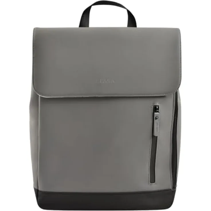 Beaba Oslo Wickelrucksack, 19 Liter mit 11 Taschen, isolierter Tasche und Halterungen für den Kinderwagen, wasserdicht, grau