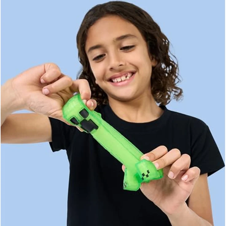 Moose Toys Heroes of Goo Jit Zu – Minecraft-Held – Creeper, dehnbare Figur bis 50 cm mit knirschender Glibberfüllung und Schießpulver-Element – Bild 2
