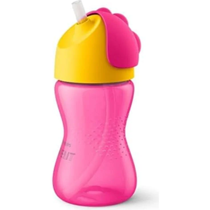 Philips Avent Bendy Straw SCF798/02, Tasse mit flexiblem Strohhalm für Kinder, pink, 300 ml, ideal für unterwegs, spülmaschinenfest – Bild 2
