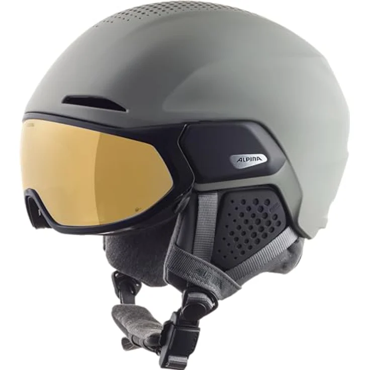 Alpina Unisex-Erwachsene Alto Q-LITE Skihelm, Moon-Grey matt (Gold Mirror), 51-55 – Bild 1