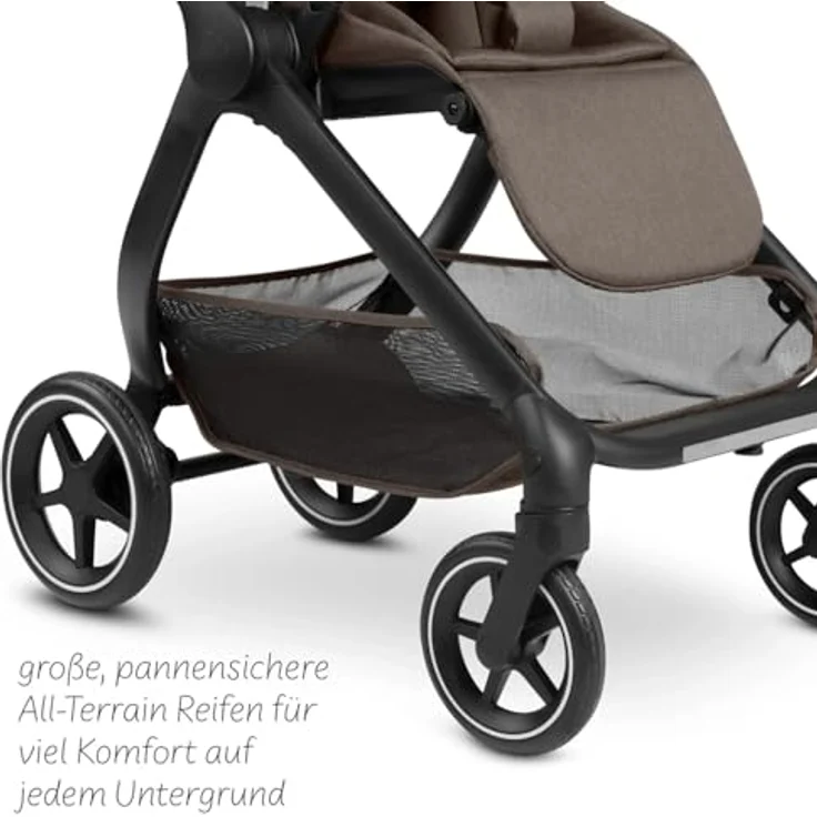 ABC Design City Life Kinderwagen / Buggy, leichter Kombikinderwagen mit 5-Punkt-Gurt, höhenverstellbarem Teleskopgriff und UV-Schutz 50+, Farbe: Nature – Bild 12