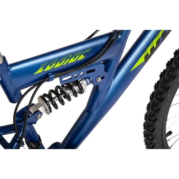 WYLD Kinder-Mountainbike Fully 24'' Zodiac schwarz-grün 6 Gänge RH 38 cm (Blau) – Bild 3