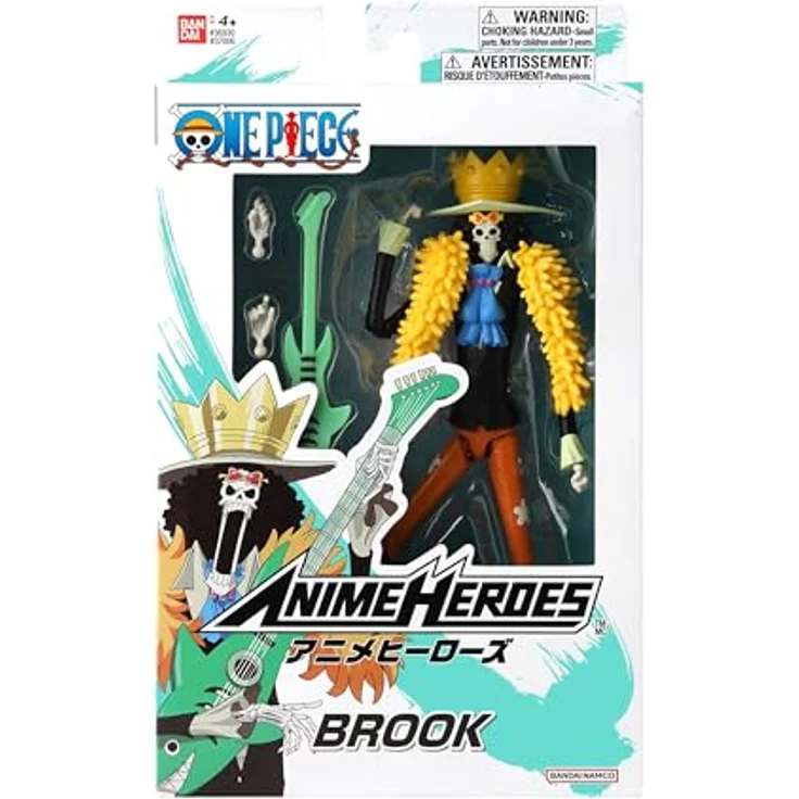 Bandai Anime Heroes - One Piece Figur 17 cm Brook - Sammlerfigur mit Zubehör, Charakter aus der Serie "One Piece" – Bild 5