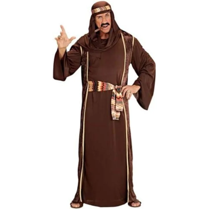 W WIDMANN MILANO Party Fashion Kostüm Arabischer Scheich, Robe, Weste, goldener Gürtel, Größe M – Bild 1
