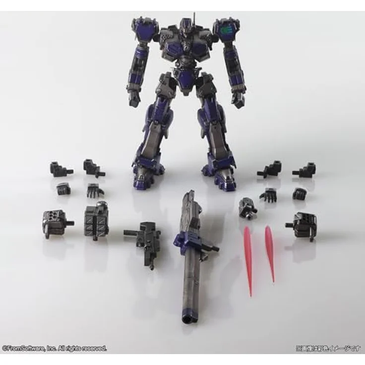 SquareEnix Armored Core Structure Arts Plastic Model Kits 4er-Pack Series 1, 4 detailreiche Mecha-Bausätze mit Artikulationspunkten und austauschbaren Teilen, 9-11 cm groß – Bild 23