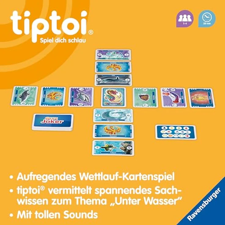 Ravensburger tiptoi® Quiz Unter Wasser, spannendes Lernspiel über die Unterwasserwelt, Made in Europe – Bild 6