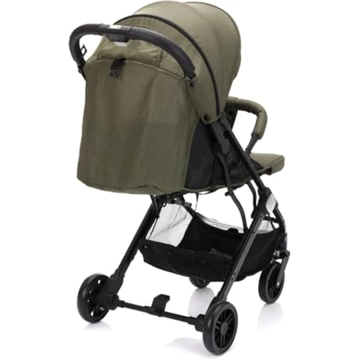 Fillikid Kinder-Buggy Styler Elite, oliv melange - Kompakter Sportwagen mit ausziehbarem Trolleygriff und großem Korb – Bild 4