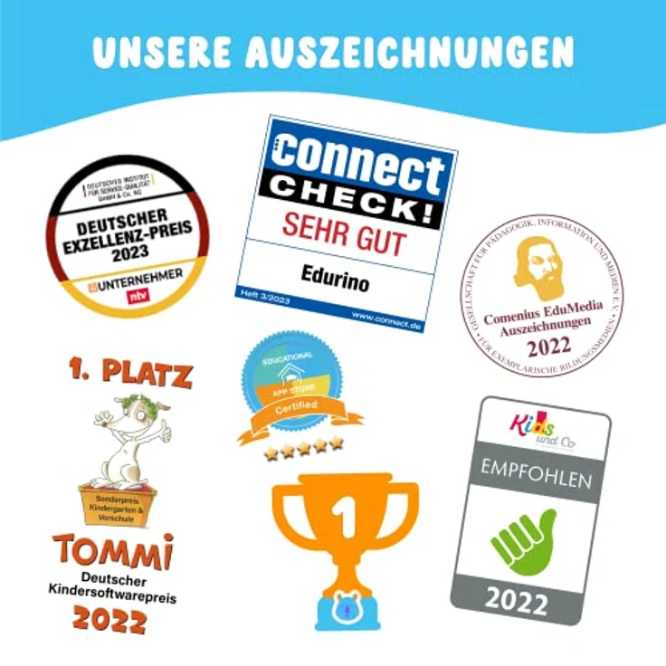 Edurino Starterset Robin Zahlen & Mengen ab 4 Jahren inkl. Eingabestift I Innovatives und digitales Lernspiel I Spielerisches Lernen von Zahlen 0-10 | Erstes Rechnen | Geometrische Formen – Bild 9