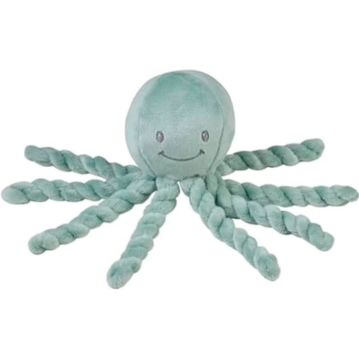Nattou Cuddly Octopus LAPIDOU, Kuscheltier in Lapidou Copper Green, 7,5 cm, fördert Grob- und Feinmotorik, vegan und tierversuchsfrei – Bild 1