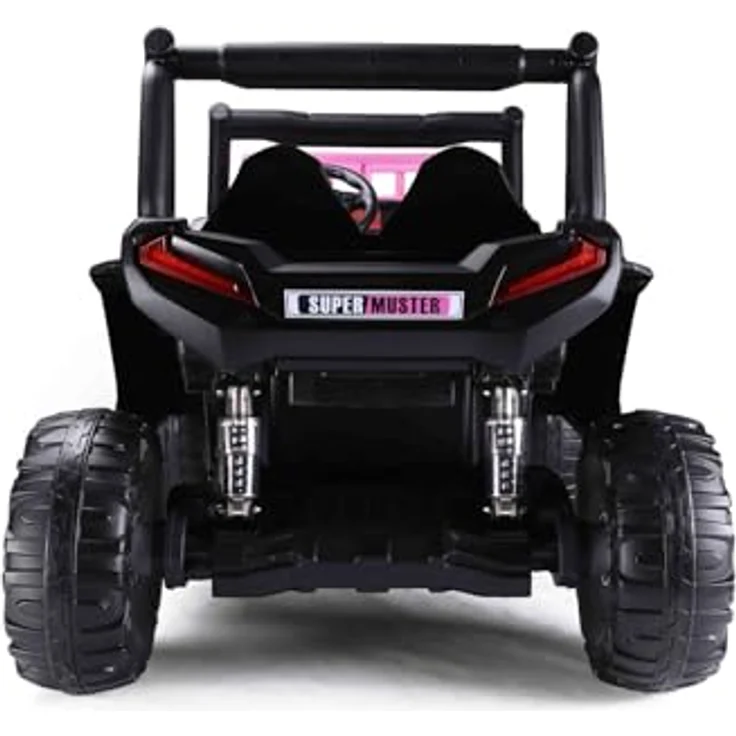 RIRICAR Elektroauto für Kinder R24V UTV, Rosa, 2-Sitzer mit 2,4 GHz Fernbedienung, 2 x 200 W Motor, Lithium-Akku, EVA-Räder, gepolsterter Sitz, USB, SD-Karte – Bild 5