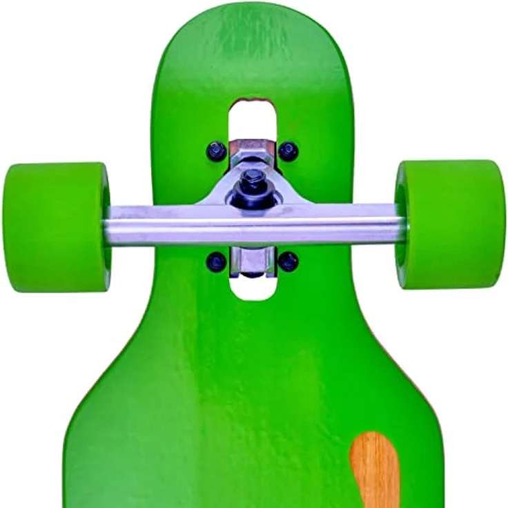 Apollo Longboard, Komplettboard mit Deck aus Bambus & Fiberglas, High-End Board mit ABEC 9 Kugellager, Flex 2 Longboards für Jugendliche und Erwachsene, Profi-Cruiser – Bild 4