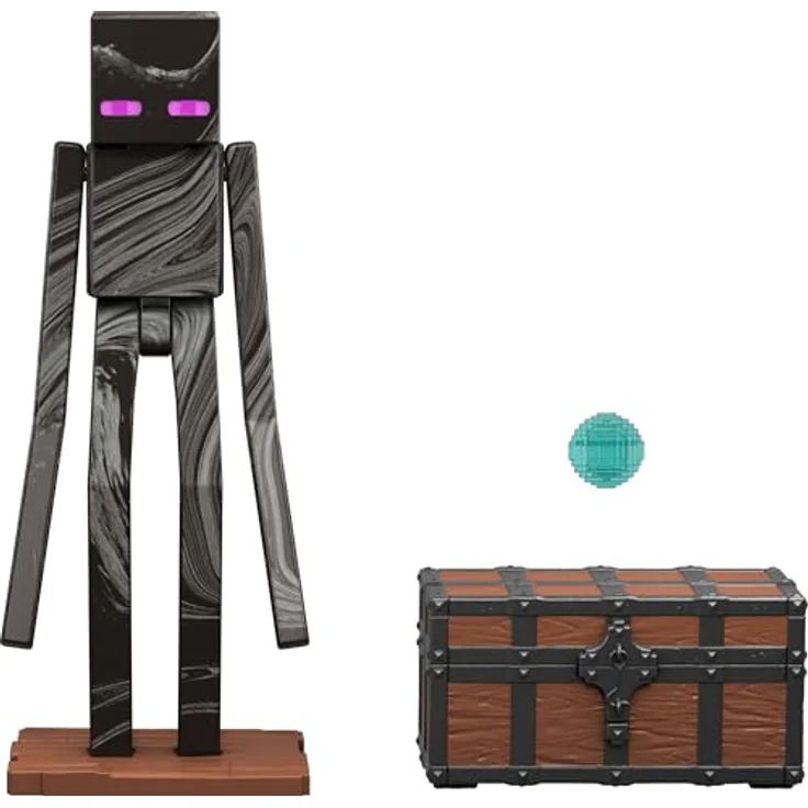 Mattel Minecraft Actionfigur & Zubehör Spielzeug-Set, Enderman, bewegliches Sammelstück, 8,3 cm Maßstab, inspiriert von Minecraft-Film – Bild 4