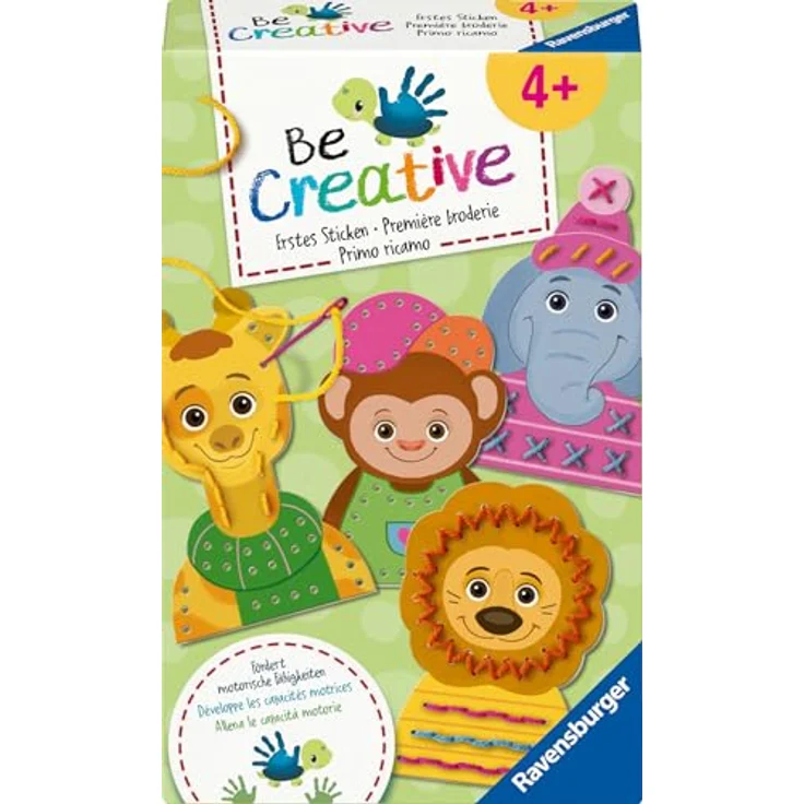 Ravensburger BeCreative Mini, Kreativset Erstes Sticken ohne Nadel für Kinder ab 4 Jahren, Made in Europe – Bild 1