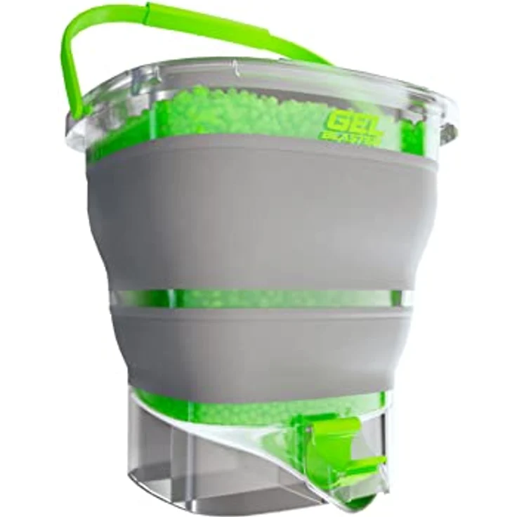 Gel Blaster Gellet Depot - Faltbare Munitionswanne - Schnelllade-Düse & integrierter Sieb - Hydriert & speichert 10.000+ Gellets - Offizielles Zubehör für Gel Blaster, 3,7-Liter, Blau – Bild 1