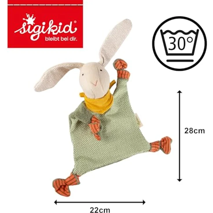 sigikid 39714 Schnuffeltuch Hase, Green Bio Collection – Bild 4
