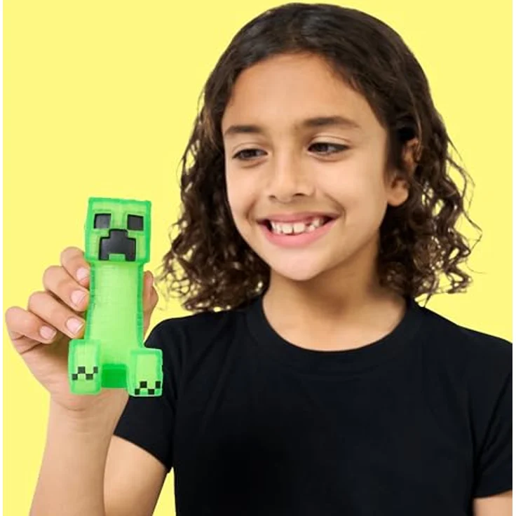 Moose Toys Heroes of Goo Jit Zu – Minecraft-Held – Creeper, dehnbare Figur bis 50 cm mit knirschender Glibberfüllung und Schießpulver-Element – Bild 3