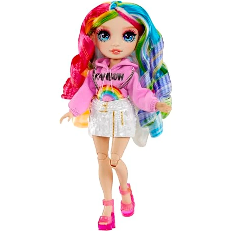 Rainbow High Anziehpuppe Creative Crystals Fashion Doll Amaya, Kristalllook Outfit mit Zubehör und DIY Kristallring – Bild 8