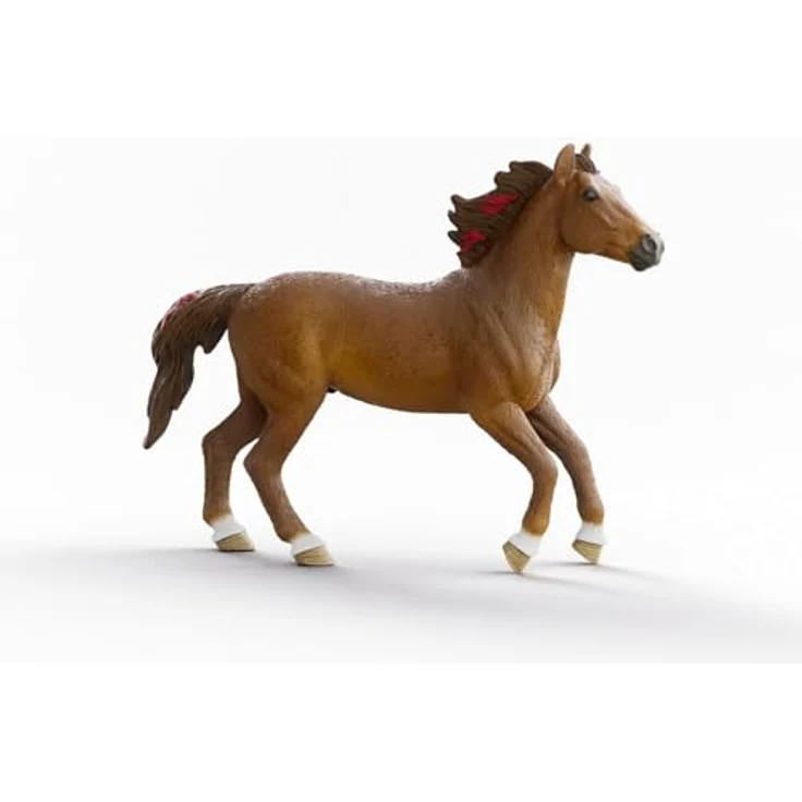 Schleich Hannah & Cayenne - Reiterin und Pferd aus der Horse Club-Serie, bewegliche Figur mit abnehmbarem Sattel und Zaumzeug, braunes Quarter-Horse-Wallach – Bild 3
