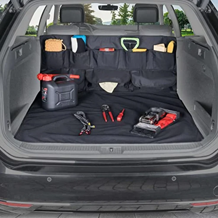 Walser Giancarlo, Kofferraumdecke Multiorganizer aus Polyester, 8 praktische Taschen, einfach zu befestigen – Bild 2