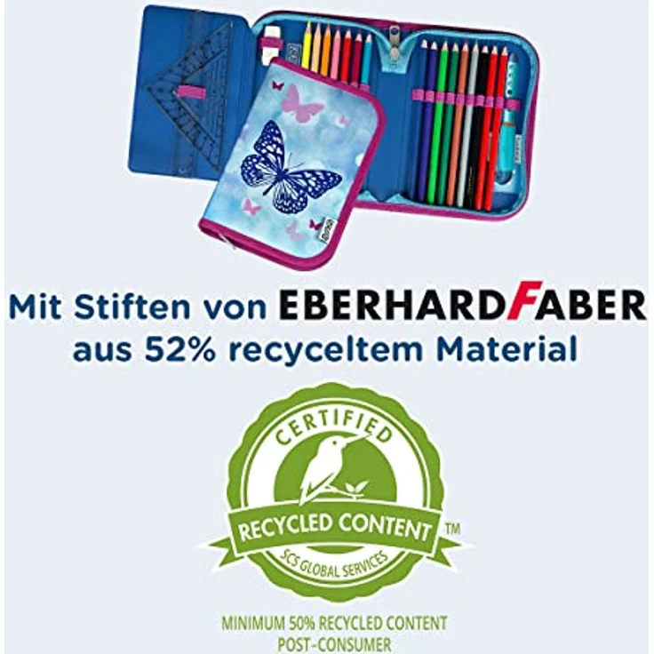 Scooli Schüleretui 1 Klappe gefüllt Fly and Sparkle – Bild 5