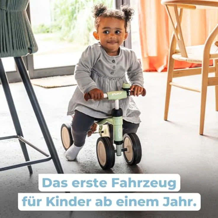 PUKY PUKYLINO Retro Blue, Indoor-Rutschfahrzeug für Kinder ab 1 Jahr, ergonomischer Sitz, Sicherheitslenkergriffe, pulverbeschichtet, leise Float-Laufräder – Bild 4