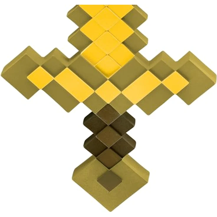 Disguise Mojang Gold Minecraft Schwert, Minecraft Spielzeug für Kinder Einheitsgröße – Bild 3