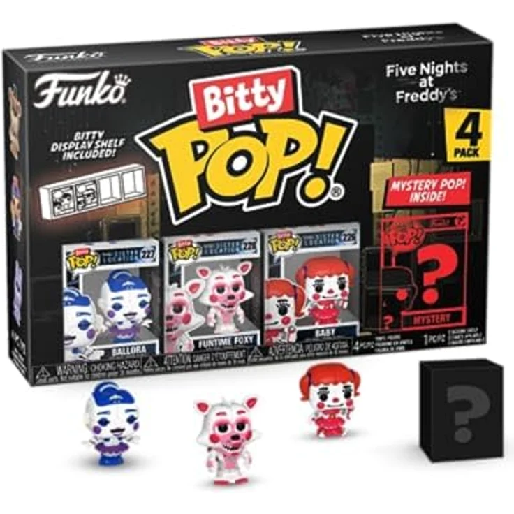 Funko Bitty Pop! Five Nights at Freddy's (FNAF) - Ballora 4PK mit Ballora, Funtime Foxy, Baby und Überraschungs-Mini-Figur, 0.9 Inch (2.2 cm) Sammlerstück für Fans – Bild 1