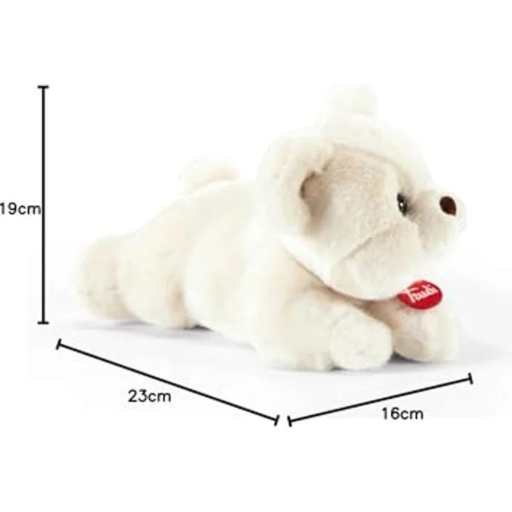 Trudi Klassik 25630 Plüschtier Teddybär Teo 19 x 16 x 23 cm, Größe S, hochwertiges Stofftier mit weichen Materialien, realistische Details, waschbar, Kuscheltier für Kinder, Elfenbein – Bild 4