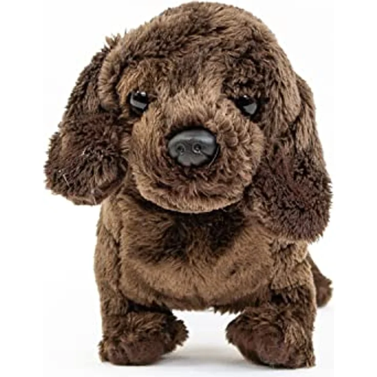 Teddys Rothenburg Kuscheltier Dackel Dunkelbraun 19 cm Plüschdackel Plüschtier mit kuschelweichem Plüsch – Bild 3
