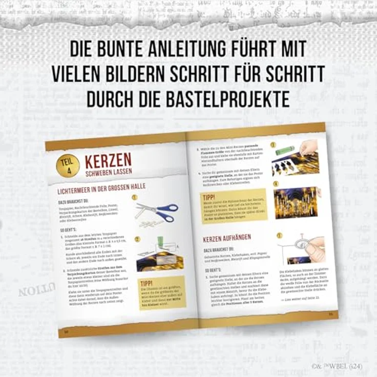 Kosmos Kreativset AllesKönnerKiste Harry Potter, Schwebende Kerzen DIY-Bastelset mit nachtleuchtender Folie und Modelliermasse, für Kinder von 8-12 Jahren – Bild 6