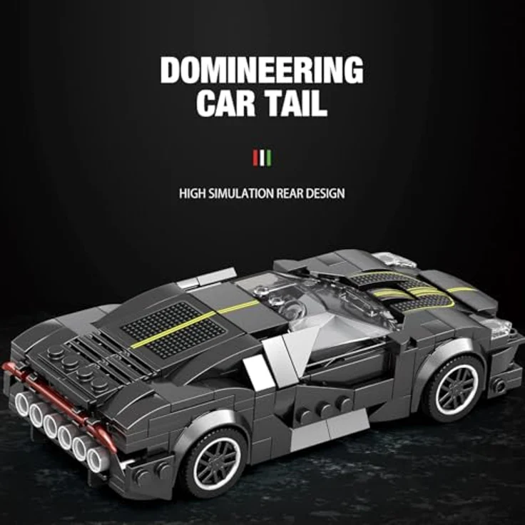 Reobrix 685 Auto La Voiture Noire, Premium Klemmbausteine Modell, 417 Teile, kompatibel mit Lego, Bausatz für Jungen und Erwachsene – Bild 5