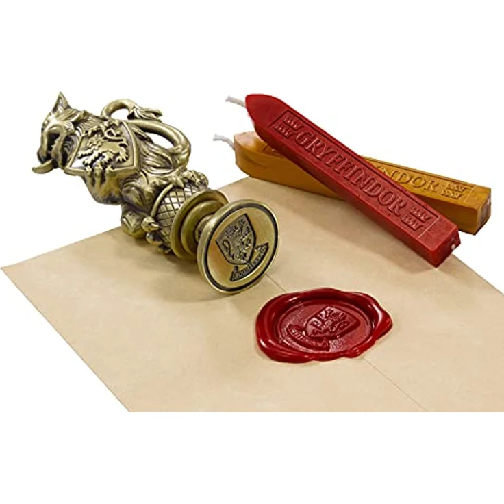 The Noble Collection Stempel Siegel Stempel Gryffindor, Metall, 10,6 cm, inkl. zwei Wachsstifte – Bild 2