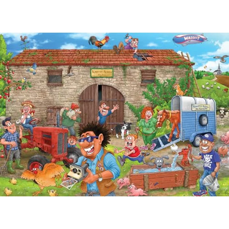 Wasgij Destiny 30, Glück Ernte!, 1000 Teile Puzzle für Erwachsene, umweltfreundlich, 68 x 49 cm – Bild 2