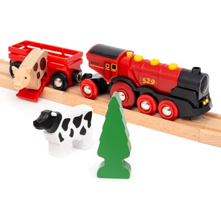 BRIO® Rote Lola Bauernhof Zugset, 24-tlg. Spielzeug-Eisenbahn mit Batterielok, FSC®-zertifiziert – Bild 9