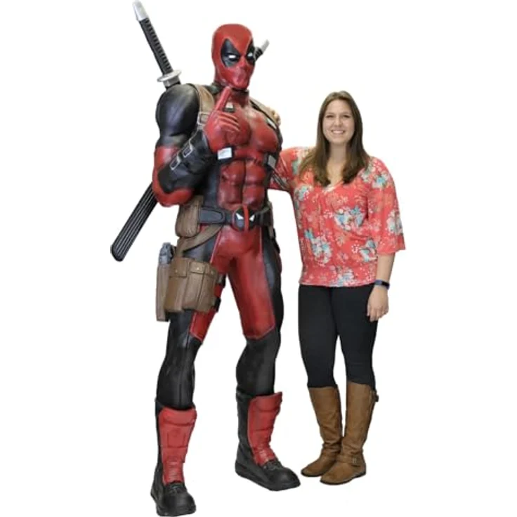 NECA Marvel Classics Life-Size Statue Deadpool, 185 cm, aus Schaumgummi/Latex, Mehrfarbig – Bild 3