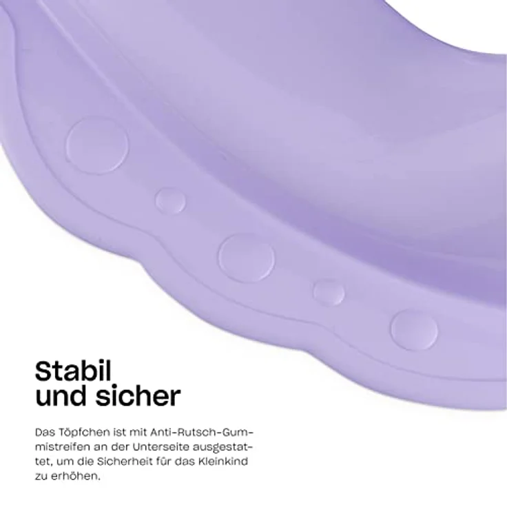 Hylat Baby Toilettensitz Kinder hilfreich beim Toilettentraining, für Mädchen und Jungen, solides Material, Antirutsch Gummi, Farbe:lila, Motiv:Yeti, Marke:Hylat Baby – Bild 4