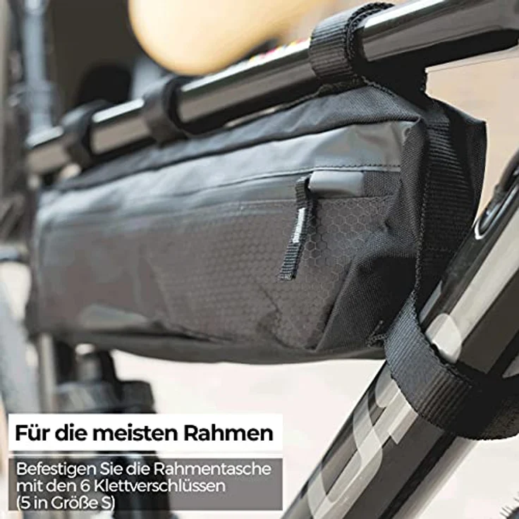 BBB Cycling Fahrradtasche Rahmen Wasserabweisend I Fahrrad Rahmentasche I Bike Bag für Race Road Und Mountainbikes I Schwarz I Middle Mate BSB-142 – Bild 3