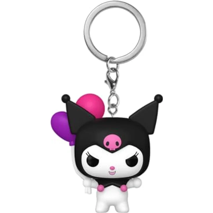Funko Pop! Keychain: HK - Kuromi - Mini Vinyl-Figur als Schlüsselanhänger, 11,76 cm, langlebiges Material, perfektes Geschenk für Hello Kitty Fans – Bild 1