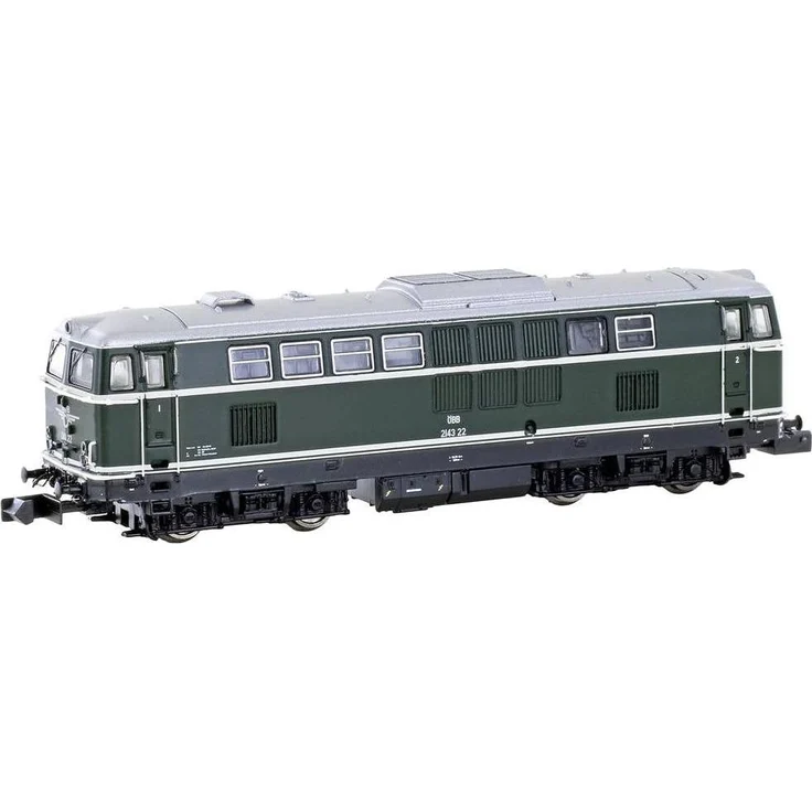 Jägerndorfer JC60000 6 N Diesellok Rh 2043, vierachsige dieselhydraulische Lokomotive, grün der ÖBB
