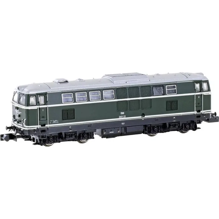 Jägerndorfer JC60000 6 N Diesellok Rh 2043, vierachsige dieselhydraulische Lokomotive, grün der ÖBB
