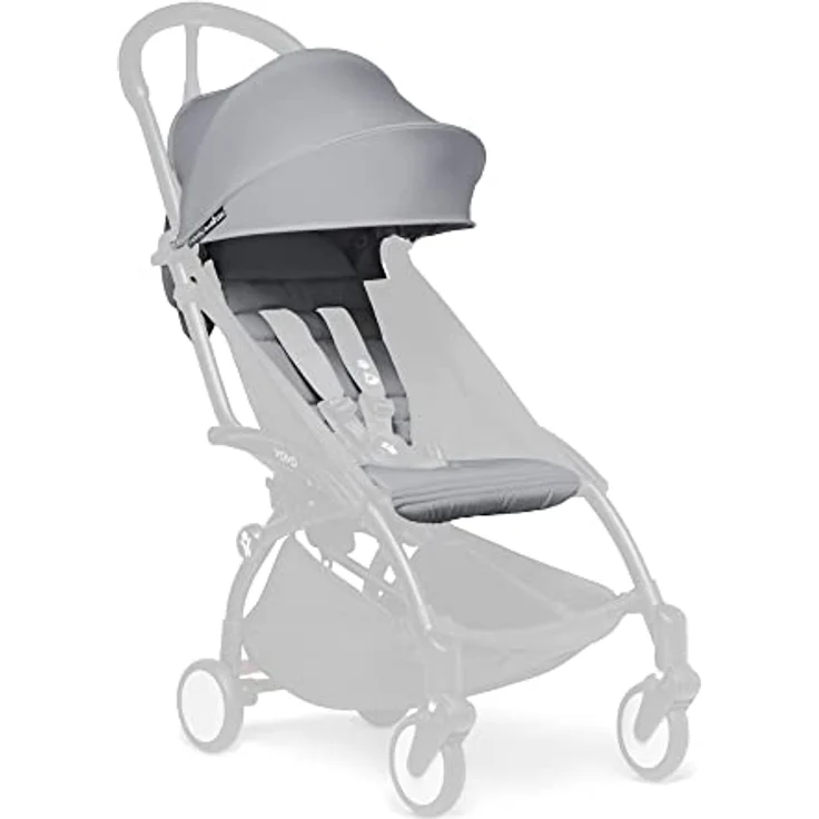 BABYZEN YOYO 6+ Textilset, Stone - Nur Textilset: Sitzpolster, farbgleichen Verdecken und Reißverschlusstasche hinten - YOYO2 Kinderwagengestell erforderlich (separat erhältlich) – Bild 1